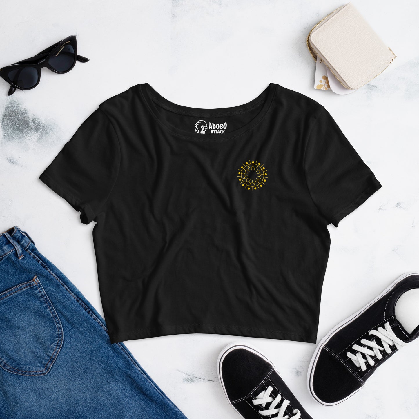 "Batok" Sun and Moon Women’s Crop Tee